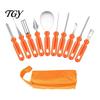 Fruit And Vegetable Carving Set Halloween Pumpkin Tools Kit, Stainless Steel Blades Anti-slip Cutter Handles Cutters, Manual DIY Jack-O-Lanterns