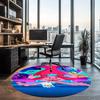 Trolls Printed Round Rug Carpet Chair Rug Area Rug Entryway Doormats,for Office Chair Living Room Bedroom Kitchen Room.