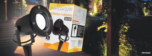 Reflektor Ogrodowy Do Oświetlania Drzew Lampa Wbijana Gruntowa Czarna 230V