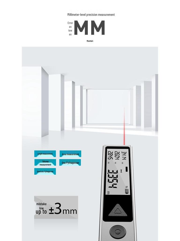 MiLESEEY Laser Rangefinder Mini Infrared Measuring Tool