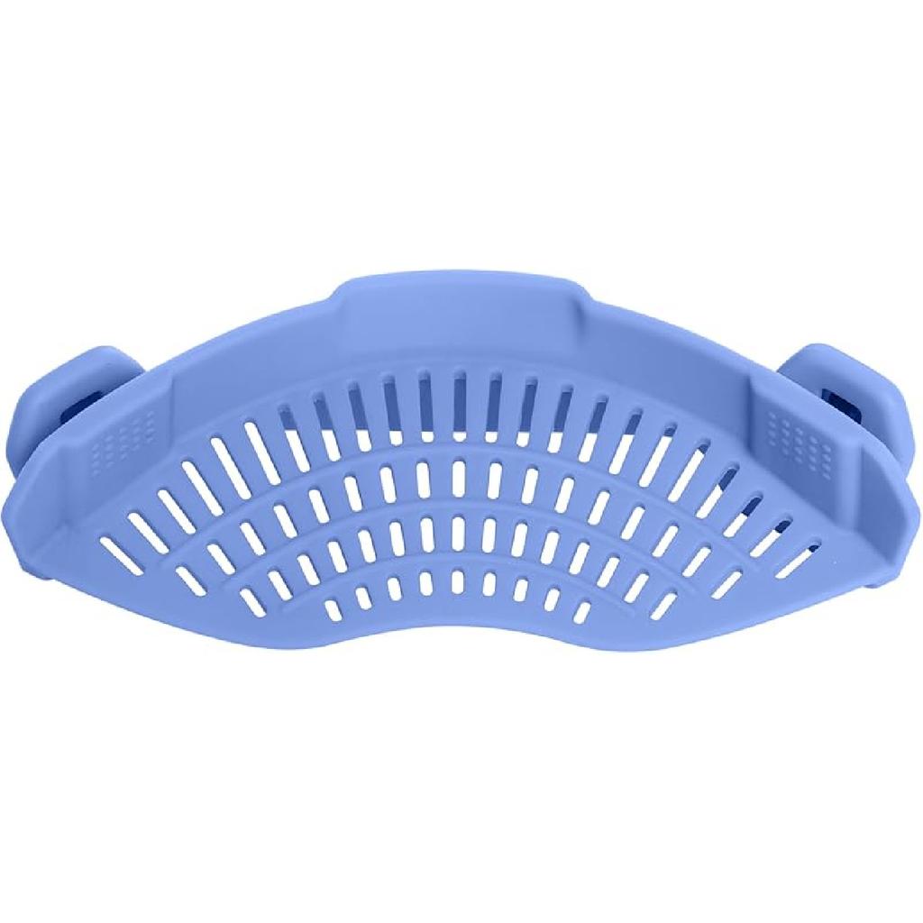 AUOON Clip On Strainer Silicone for All Pots and Pans, Pasta Strainer Clip On Food Strainer for Meat Vegetables Fruit Silicone Kitchen Colander