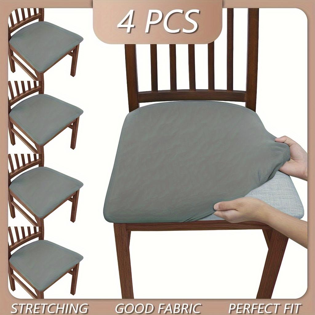 1PACKsolid Color Flocked High Elastic Chair Cover, Simple and Elegant, Soft and Comfortable, Suitable for Restaurant Chair Protective Cover