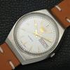 JAPAN VINTAGE SEIKO 5 AUTOMATIC MENS WHITE COLOR DIAL WATCH a701489-5 R206b-a701489