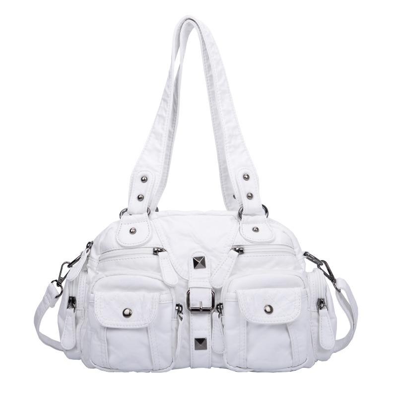 Nuova borsa a mano da donna Yk lavata, borsa a tracolla versatile per il pendolarismo, borsa a tracolla morbida in pelle