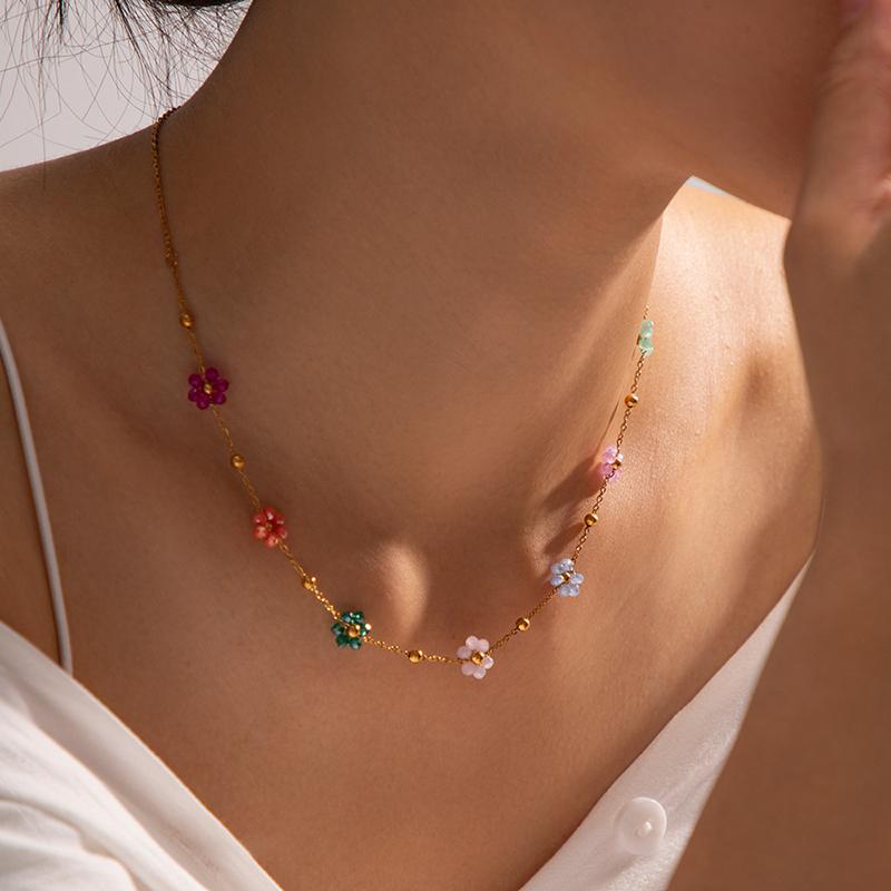 Sweet And Exquisite Flower Decoration Zircon Set Suitable For Women To Wear And Match Fashionable Zircon For Summer Travel