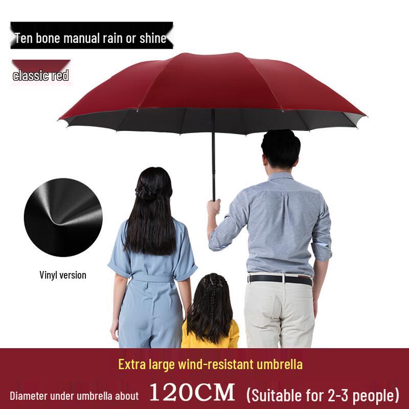 Nanqiao Large 27-inch Manual Three-Fold Umbrella