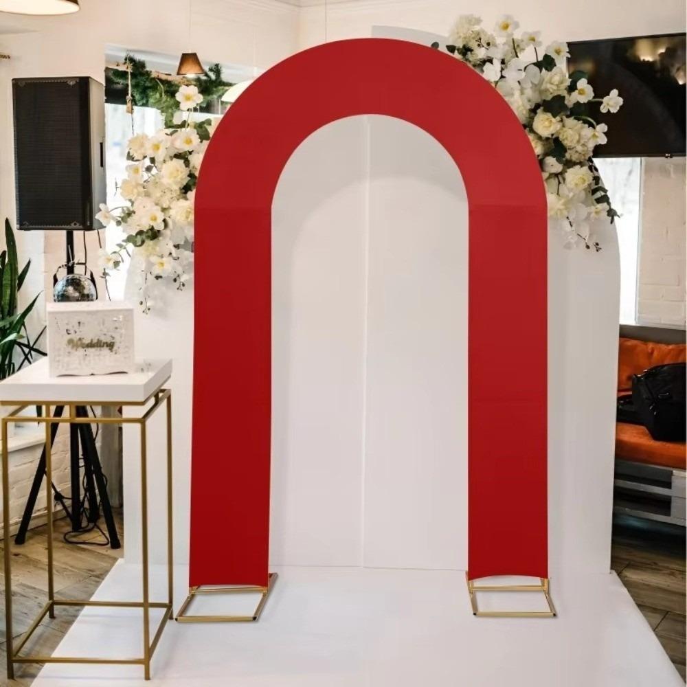 

High Elasticity Arch Backdrop Cover U-Shaped Wedding Party Decoration For Birthday Baby Shower 7 FT(2.2m) червоний