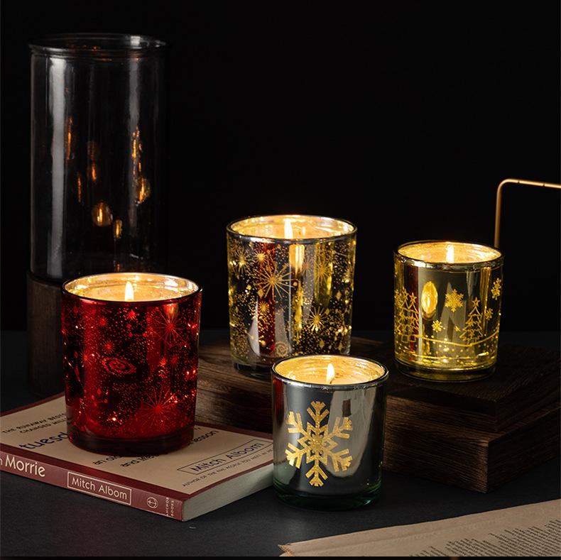 Spot Light-Controlled Soy Wax Essential Oil Fragrance Candle in Elegant Glass