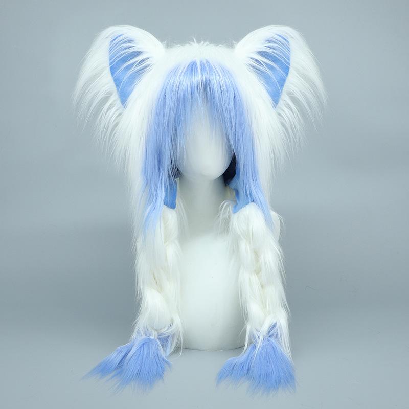 Animation peripheral cute cat hat yk ear hat two-dimensional autumn and winter versatile fried plush warm hat