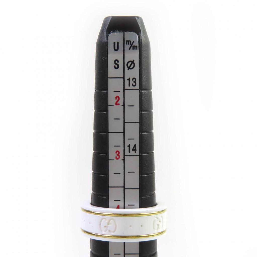 Excellent GUCCI Ring Icon Ring GG Ring White gold ceramic Women Used