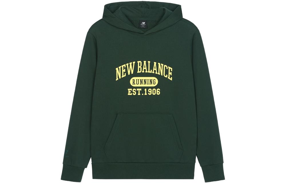 New Balance Sweatshirts Unisex Green Hooded Moderate Regular AMT31313-JUE L