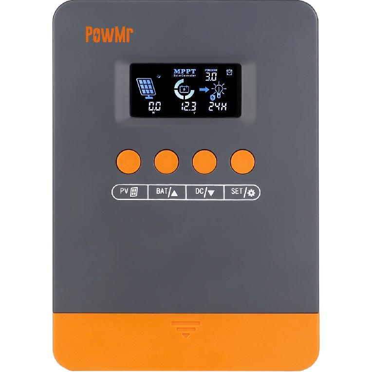 PowMr 20A 25A 30A 35A 40A 45A MPPT Solar Charge Controller for 12V 24V Lead-acid/Lithium Battery Solar Regulator Back-light LCD