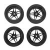 4pcs RC Tires Wheels Rims Sets 12mm Hex Wheels Rims Rubber Tires Width 26mm for 110 RC Racing Car
