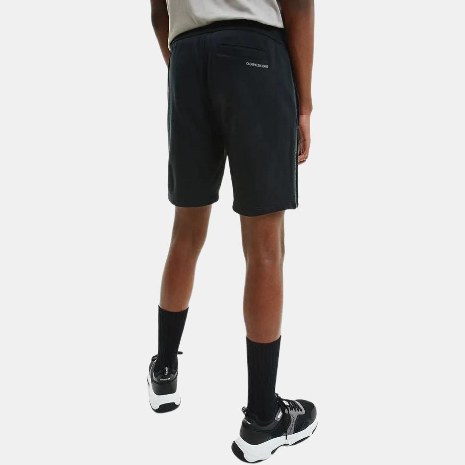 Calvin Klein Side Print Elastic Drawstring Straight Fit Shorts Men shorts Black J30J317377BEH