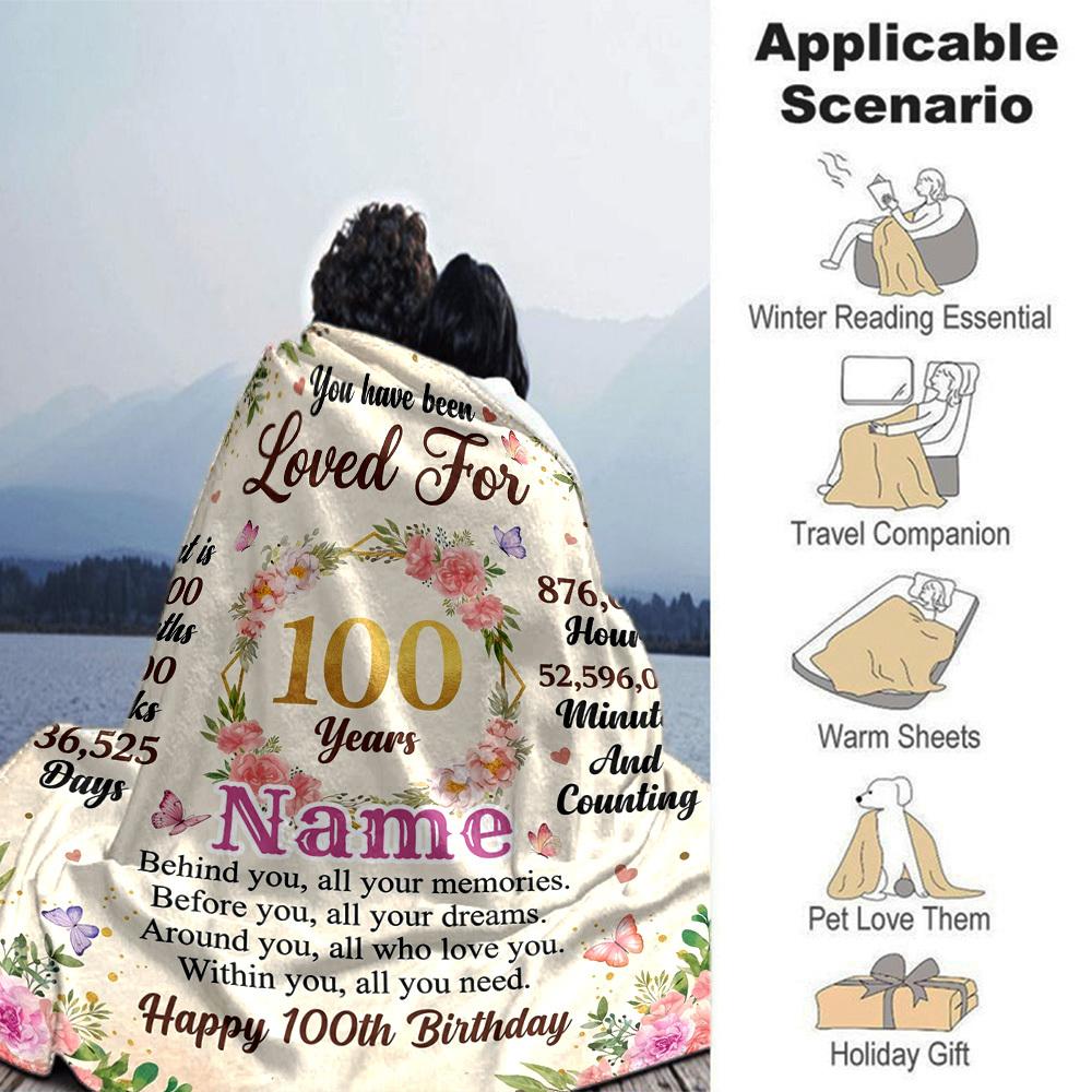 Loved For 100 Years Home Customize Your Name Home Blanketss Comfortable Soft Lightweight Allseason Multipurpose Customize Your Name Home Blankets