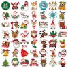Various 50 Cartoon Christmas Doodle Stickers Decorate Guitar Notebook Suitcase DIY