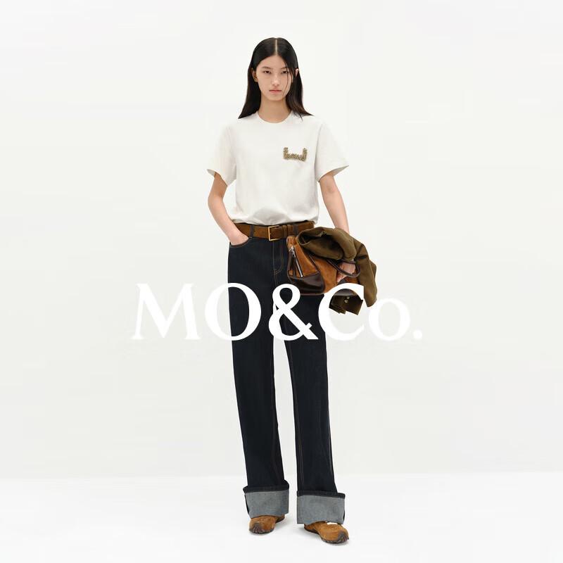 

MO&Co. Qin Lan C+ Series Vintage Contrast Stitch Denim Jeans XS