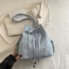 Trend Women's Crossbody Bucket Bag String Design High Quality S Size Versatile Autumn Korean Leisure Handbag Backpacks