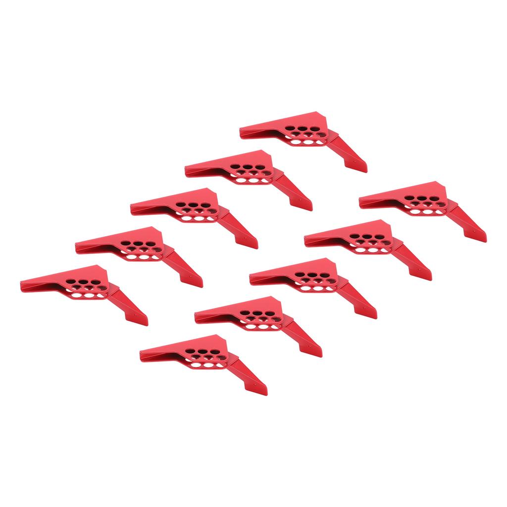 10pcs Ball Valve Lock Safety Lockout Stainless Steel Small Red for 38?76mm/1.5?2.99in Stem Diameter