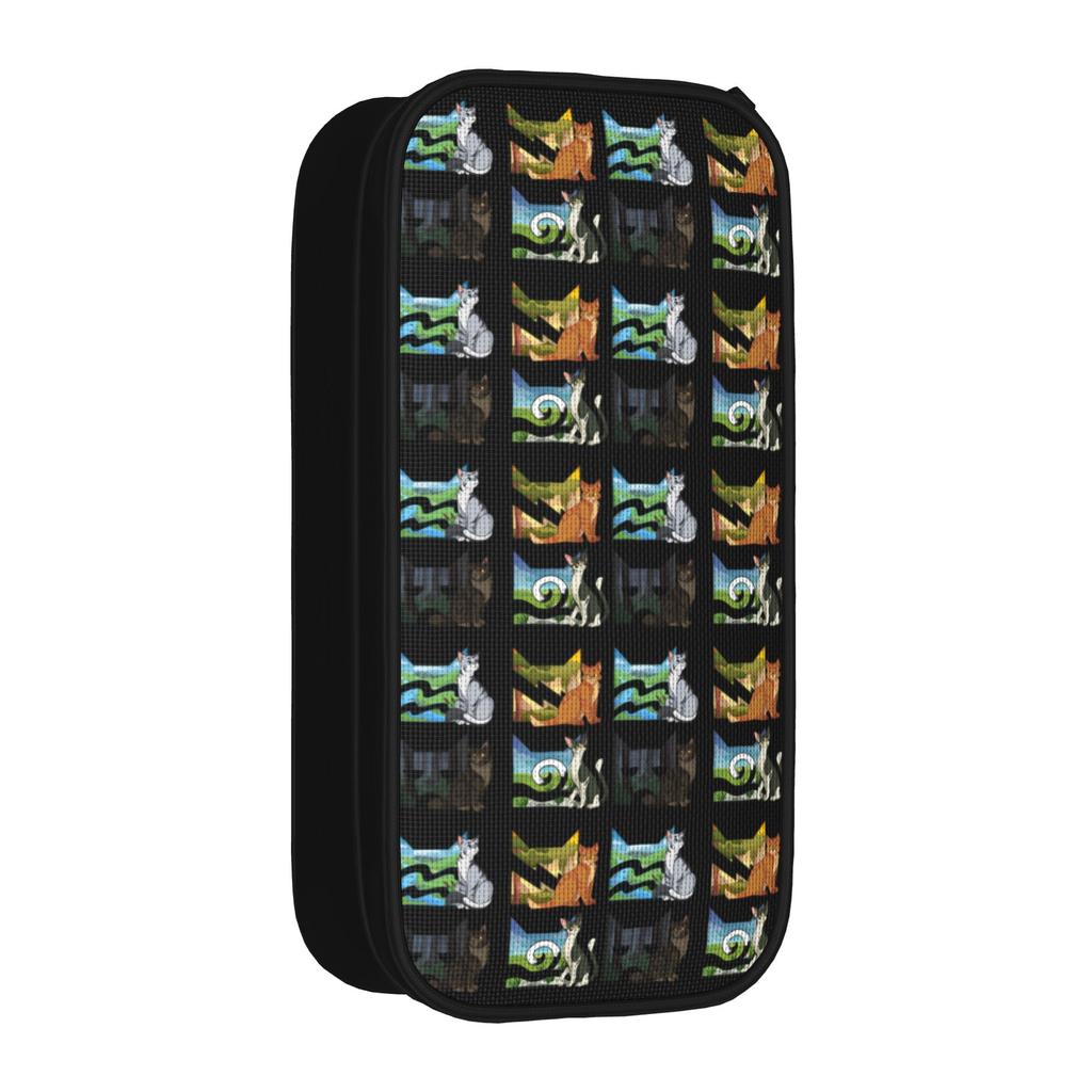 Classic Warriors Firestar Graystripe Cats Pencil Cases Cartoon Pencilcases Pen Girl Boy Large Storage Pencil Bag Gift Stationery