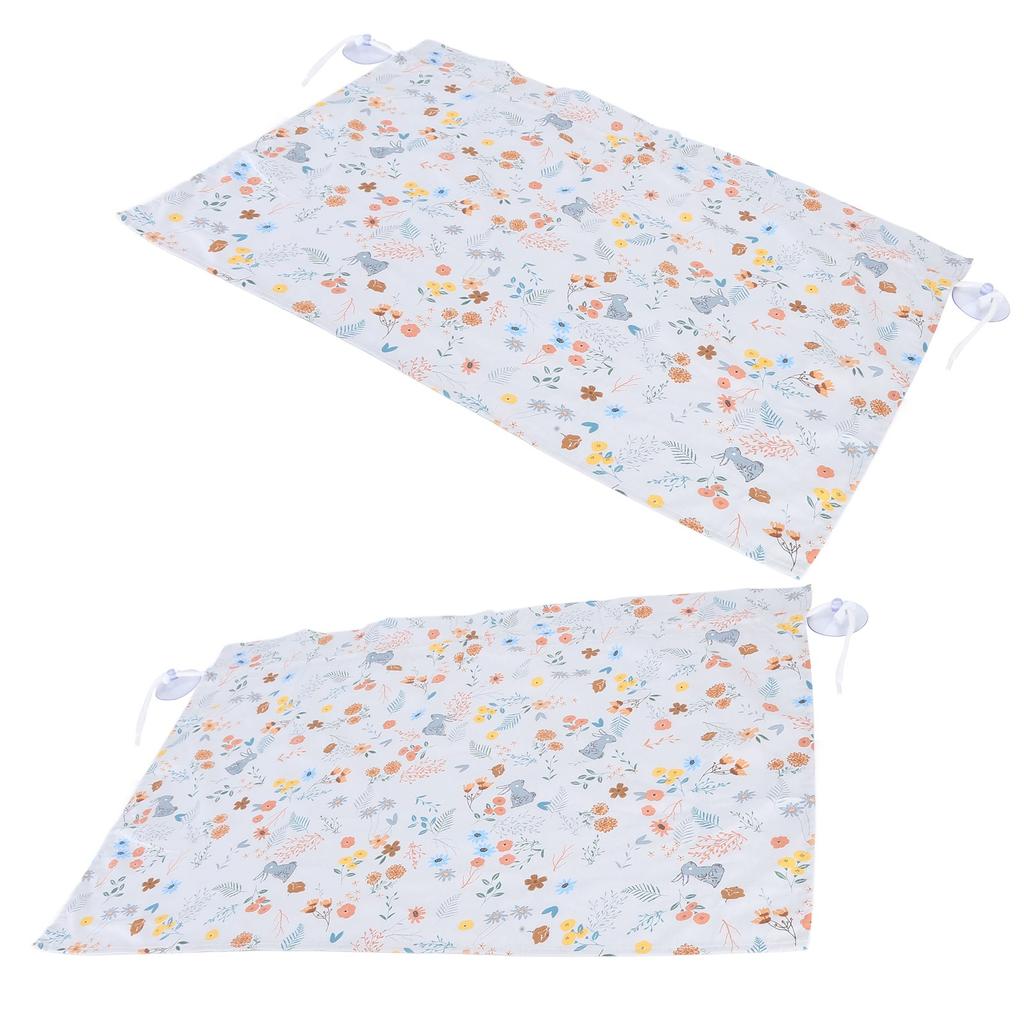 2PCS Simple Style Sunshade Curtain Adjustable Car Side Window Curtain Cute Car Curtain with Suction CupType 2