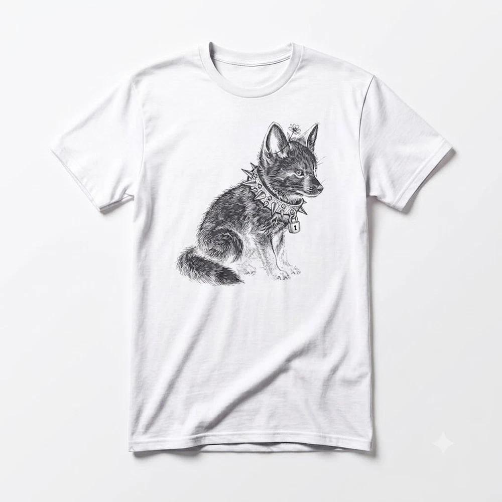 Punk Fox Punk Rock Emo Punk White TShirt S