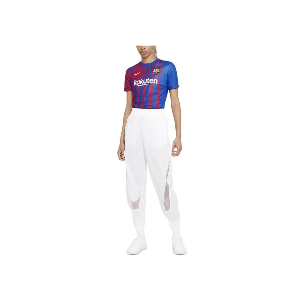 Nike Fan Edition 21-22 Season Barcelona Home Logo Quick-Dry Short Sleeve Jersey Women Jersey Blue CV8182-428