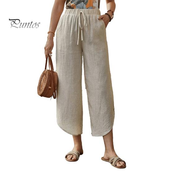 

Женские брюки, регулируемые, с эластичной резинкой на талии, повседневные брюки, однотонные, широкие, свободные брюки, повседневная одежда M абрикосовый