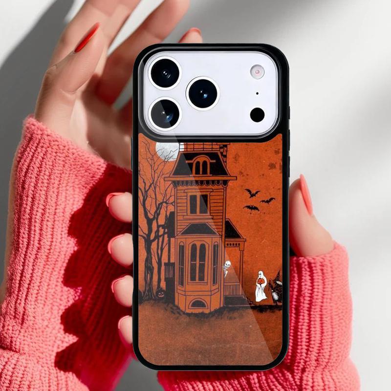 Vintage Halloween Phone Case for iPhone 17 Air 16e 15 14 13 Pro Max Back Cover for 12 11 Pro Coque