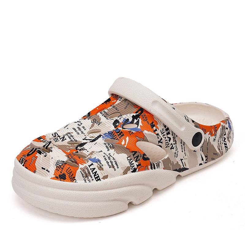 Summer men's hollow breathable comfortable sandals garden frozen shoes platform casual shoes beach men's non-slip sandals