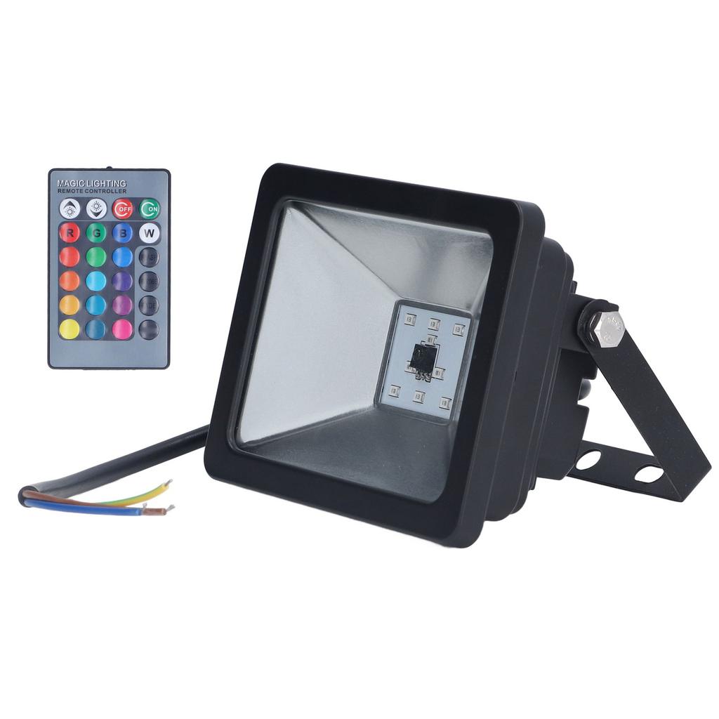 RGB Flood Light 10W IP65 Waterproof Color Changing Spotlight for Outdoors 110?220V