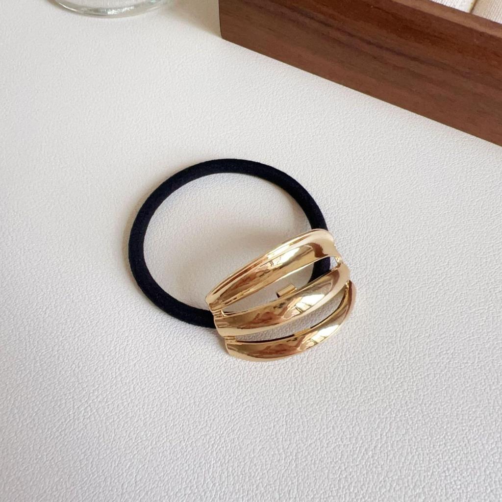 Minimalist Metal Hair Ring - New Korean Style High-End Ponytail Tie Rubber Band.