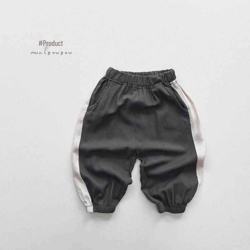 Cool Linen-Cotton Mosquito-Proof Pants for Kids - Lightweight Korean Trend Casual Summer Pants for Boys and Girls