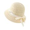 Sunhatsunhat Knitted Fisherman Hat With Ribbon And Metal, Bucket Hat Spring, Summer, Autumn, Windproof, Versatile Women