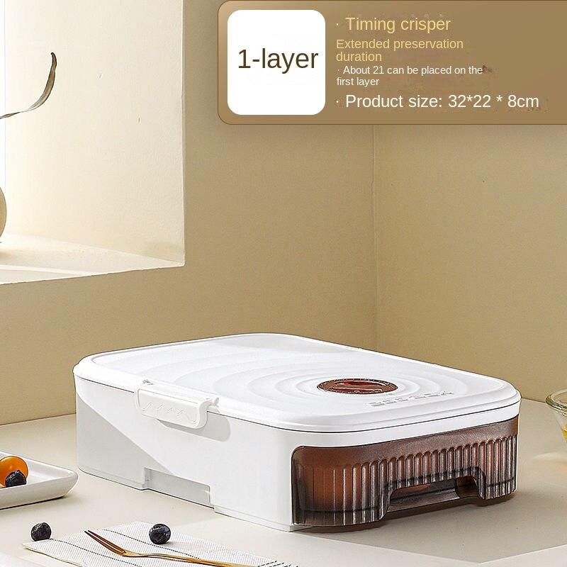 Ящик для хранения яиц Pull-push держатель для яиц большой емкости для холодильника бытовые ящики для хранения свежих яиц органайзер 1 layer белый 1239₽