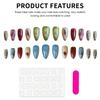 24PCS Colorful Fake Nails with Bird Printed Reusable Long Lasting Press On Nails for Women and Girl Nail Salon
