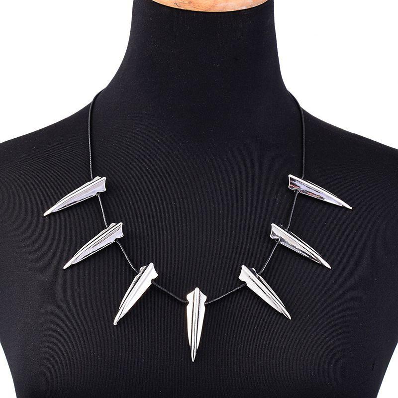 Halloween Costume 2018 Black Panther Necklace Jumpsuit Mask Fancy Dress Cosplay