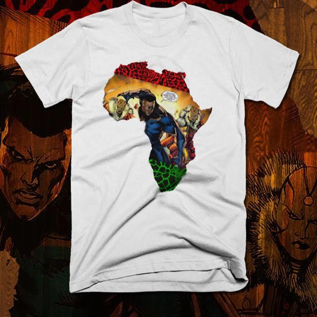 African Map T-Shirt T’Challa Panther Wakanda Fight With Killmonger new tee 4XL