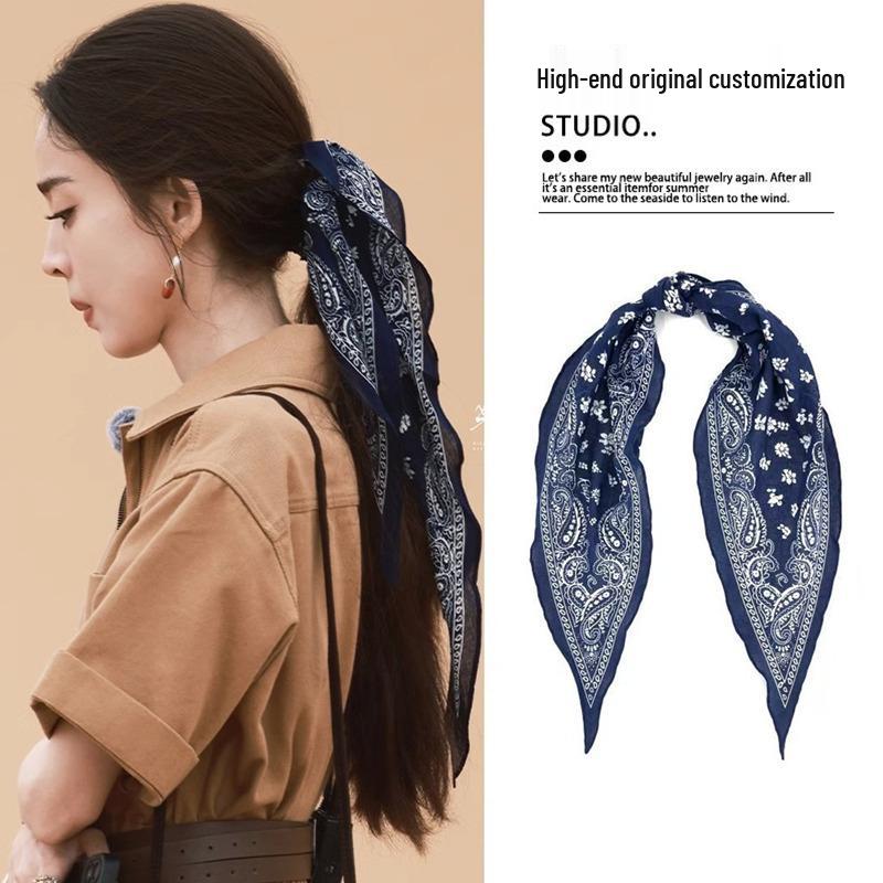 

2025 Retro Paisley Silk Scarf Shawl - Summer Pastoral Style Women s Accessory