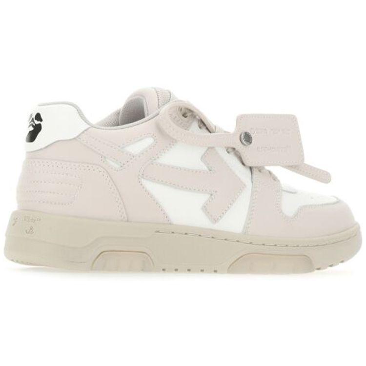 Off-White Кожаные кроссовки с вырезами Out Of Office Женские кроссовки Бежевый OWIA259S21LEA0010161