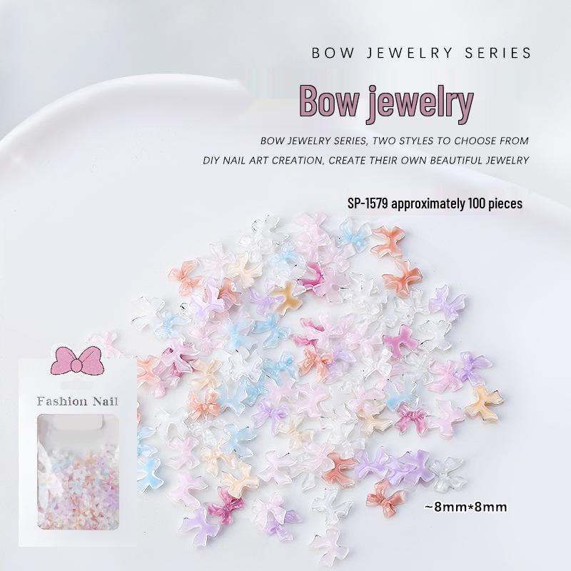 

3D Желейный бантик из смолы для нейл-арта, украшение в виде ленты