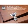 1-2 inch Overlay Soft Close Hinges for Kitchen Cabinet Hinges Satin Nickel Hidden Hinges Stainless Steel