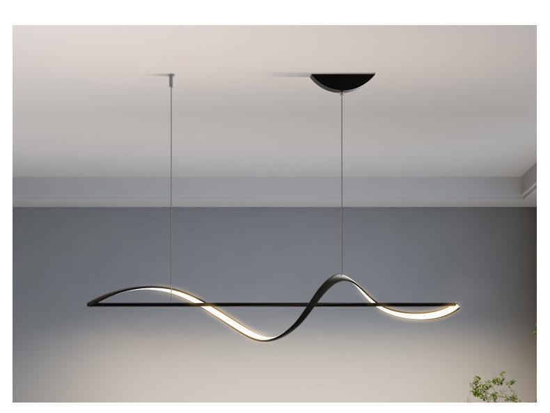 Modern Minimalist Twisted Strip Pendant Light for Dining or Bar