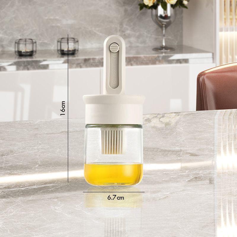 GIANXI Food Grade Baking BBQ Brush Oil Brush Oil Bottle One Glass Household Heat Resistant Kitchen Silicone Brush BBQ Tools