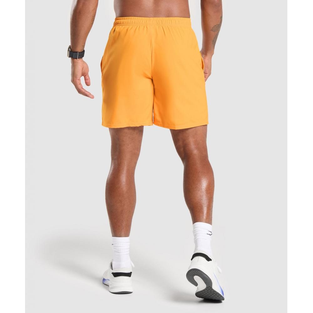 Gymshark Arrival 7 Shorts Fitness Orange A2a1l Obrv