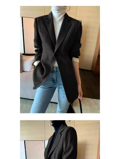 New Women's Slimming Woolen Suit Jacket - Autumn/Winter Fashion Collection