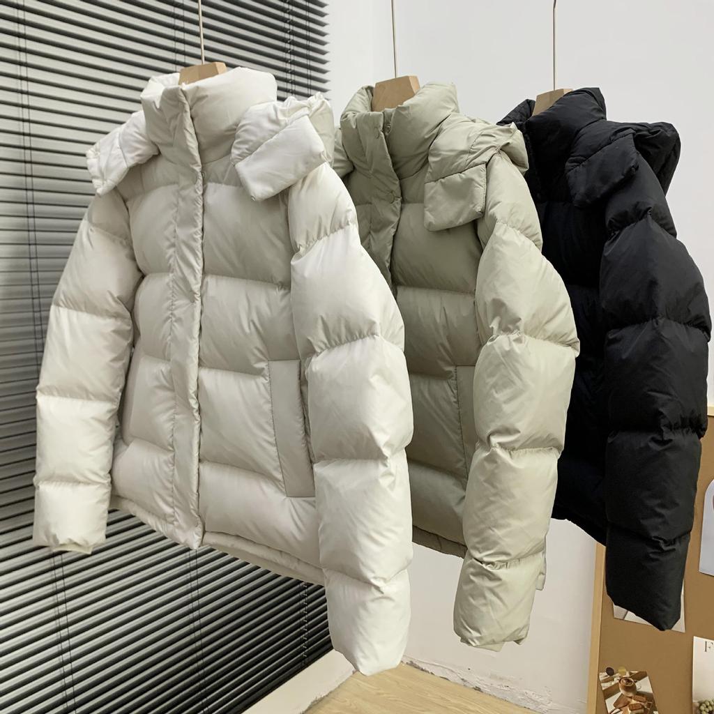 2025 Women's Petite White Duck Down Jacket - Simple, Fashionable, Hot-Selling Lu Style - Warm, Thickened Coat