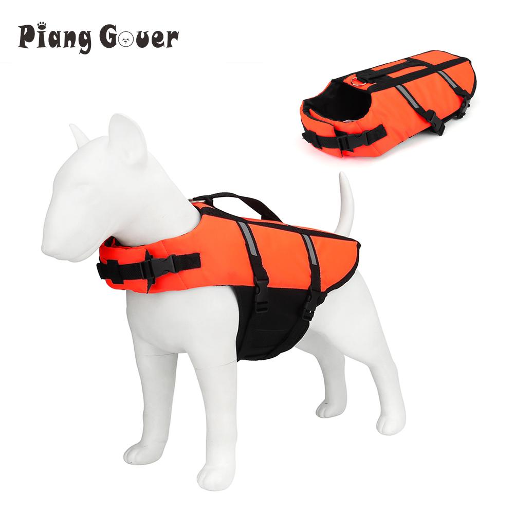 Orange Dog Life Vest Reflective Summer Pet Vest Jacket For Small Medium Big Dog Clothes Swim Suit