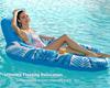 Maple Leaf Inflatable Water Lounger with Cup Holder and Mesh Bed