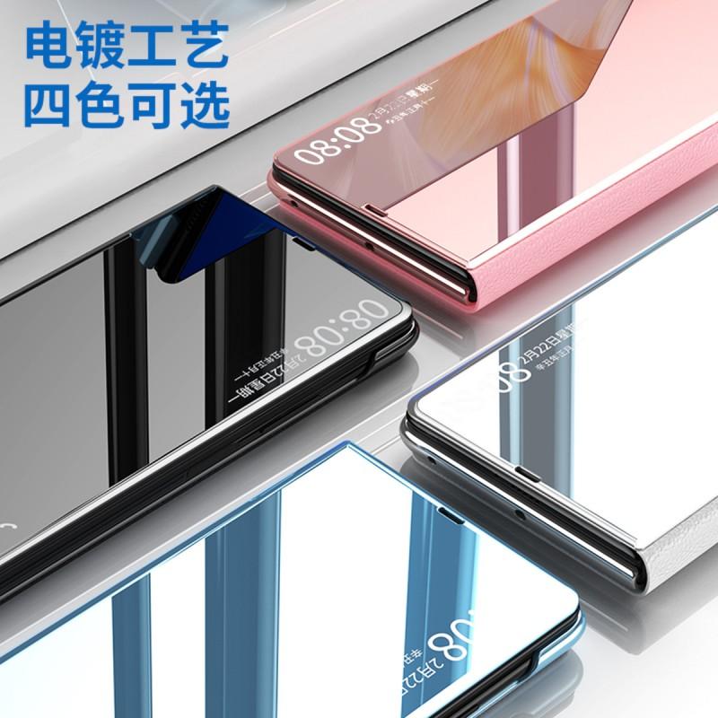 Mate X3 Flip Case With Mirror Finish Stand Magnetic Shockproof PC Leather Cover Foldable Phone